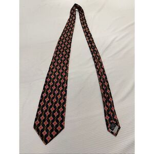 FENDI Navy Blue Equestrian Silk Necktie Tie